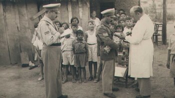 Gendarmes realizan obras de acción