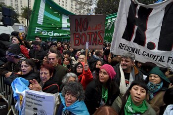 Protesta el pasado jueves en