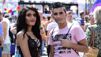 Katia y su hermano, ambos