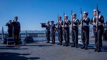 John Richardson estuvo presente en el Bicentenario de la Armada naval de Chile, en Viña del Mar