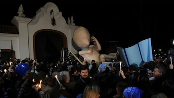 En Olivos, los manifestantes le