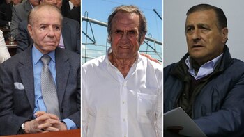 Los senadores Carlos Menem, Carlos