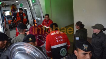 Milagro Sala llegando al hospital