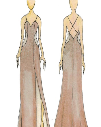 El figurín del vestidon de