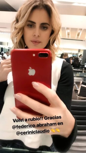 ¡Volví al rubio! escribió Luna