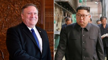 Mike Pompeo y Kim Jong-un