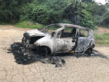 El auto de Lozano fue