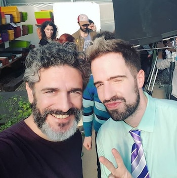 El youtuber, junto a Leonardo