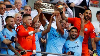 La celebración del Manchester City
