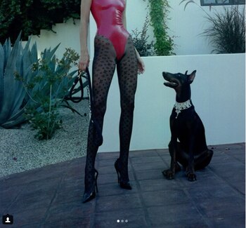 Kendall Jenner y su perro