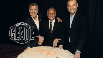 Chino Volpato, Miguel del Sel y Chino Volpato festejando los 35 años de Midachi. (Foto Fabián Mattiazzi/GENTE)