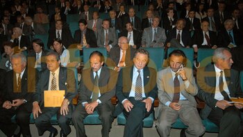 Calcaterra junto al padre del