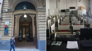 La entrada de la sede