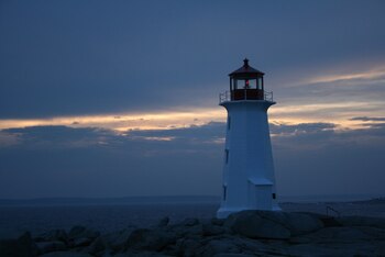 El anochecer en Peggy’s Cove