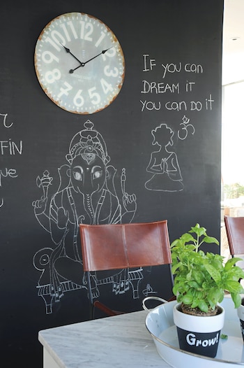 La pared de pizarrón es