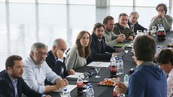 María Eugenia Vidal, gobernadora bonaerense, y su gabinete