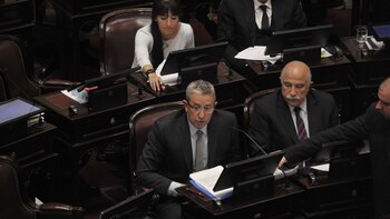Julio Cobos y Mario Fiad, senadores de la UCR en contra de la legalización del aborto (Patricio Murphy)