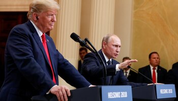 Vladimir Putin junto a Donald