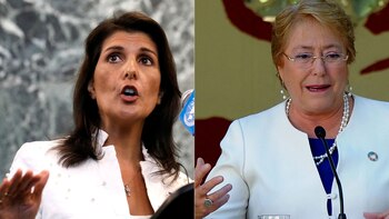 Nikki Haley y Michelle Bachelet