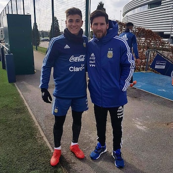La foto que se sacó con LIonel Messi durante su estadía con la selección argentina