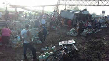 Luego del accidente los pobladores