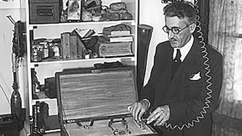 Juan Baigorri y su máquina