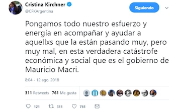 (Twitter: @CFKArgentina)