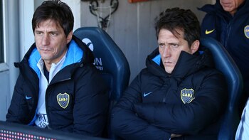 Guillermo Barros Schelotto, junto a su hermano Gustavo (Fotobaires)
