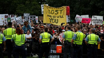 Las autoridades desplegaron un fuerte