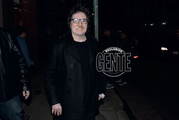 Charly García llegando a la