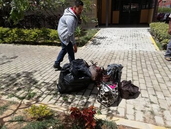 Las pertenencias fueron dejadas en