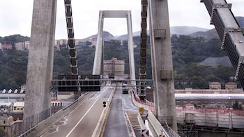 El viaducto Morandi en Génova