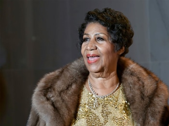 Aretha Franklin en fotografía de