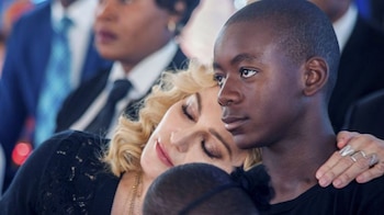 Madonna y su hijo David.