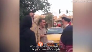 El clérigo cruzó la calle