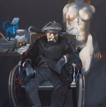 Viejo pintor, 1980. Acrílico sobre
