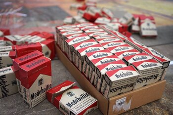 Cajetillas de cigarrillo de la