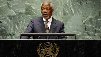 Annan se mantuvo activo hasta