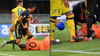 Choque Ronaldo arquero Chievo Verona