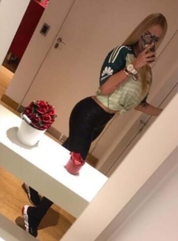 La modelo colombiana, con el