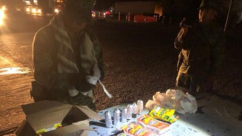 Las granadas iban escondidas en