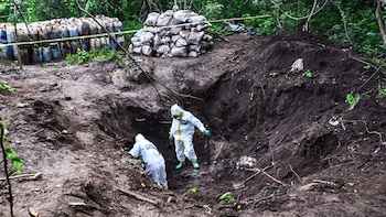 Enterrados encontraron los bidones y