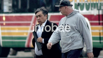 Claudio Uberti llegando a tribunales