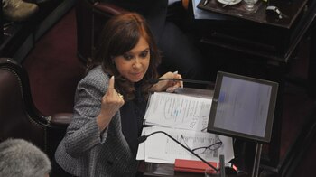 Cristina Kirchner durante el debate