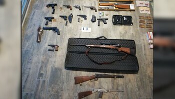 El arsenal que hallaron en