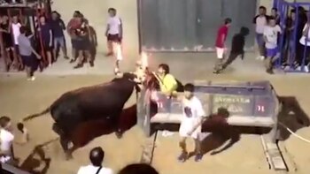 Primero prendieron fuego los cuernos