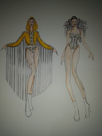 Boceto de los dos diseños