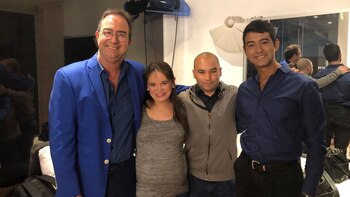 Silvina y Daniel junto a