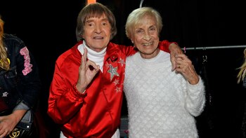 Con su mujer, Martha Venturiello