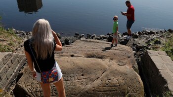 Un grupo de turistas se